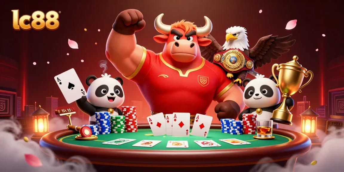 Experience thrilling gameplay at lc88 with an exciting 3D casino scene featuring dynamic characters.