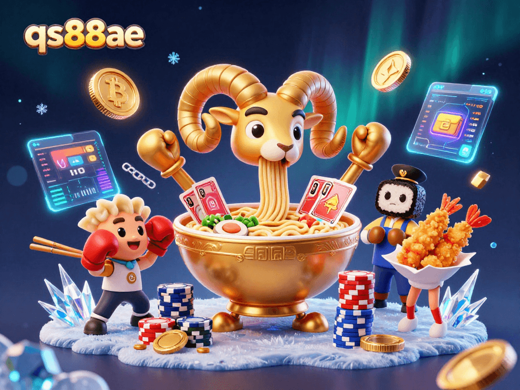 Experience thrilling bets with qs88ae in a vibrant, engaging 3D casino adventure illustration.