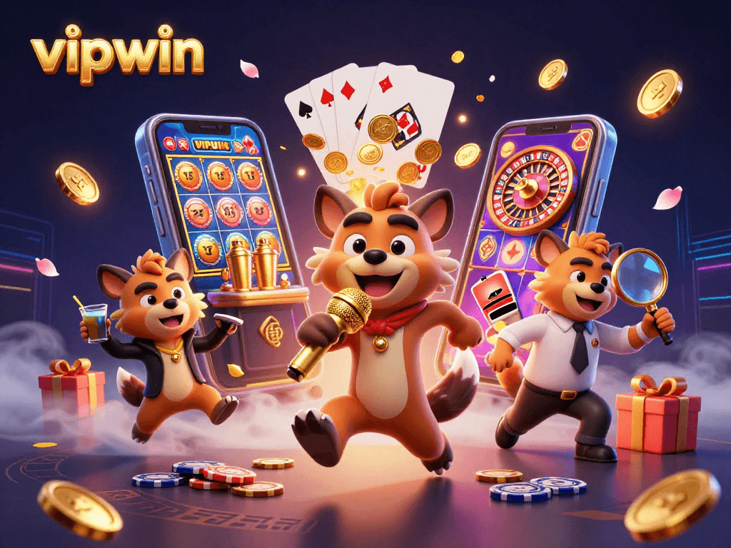 Experience thrilling gameplay at vipwin with colorful slot machines and dynamic casino elements.