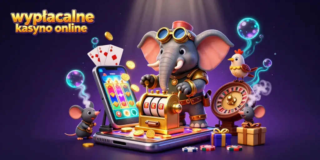 Experience the thrill of playing at wypłacalne kasyno online with steampunk characters and vibrant slot games.