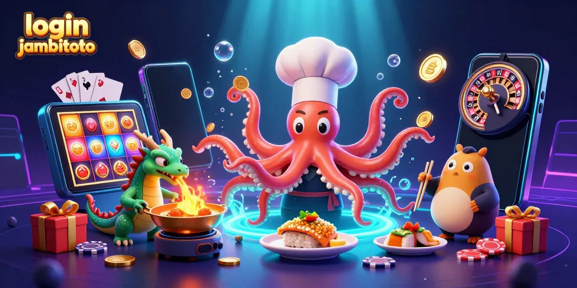 Engage with thrilling gameplay in login jambitoto featuring a captivating scene with animated characters and casino elements.