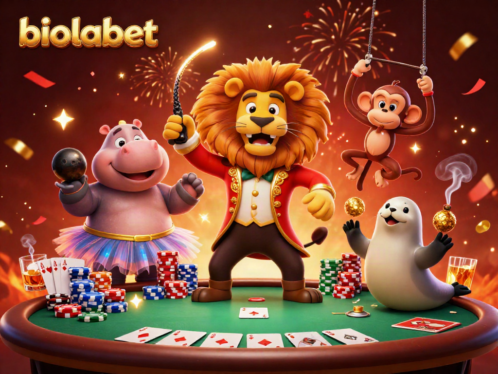 Experience winning strategies with biolabet in this vibrant casino illustration featuring engaging 3D characters.