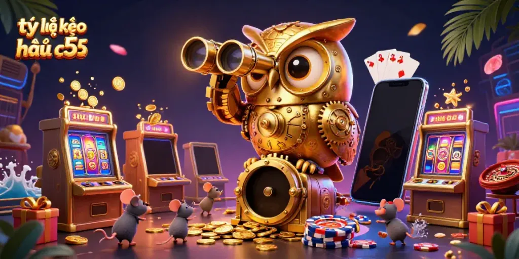 Engage with tỷ lệ kèo nhà cái 5 through a vibrant casino scene filled with dynamic game elements.
