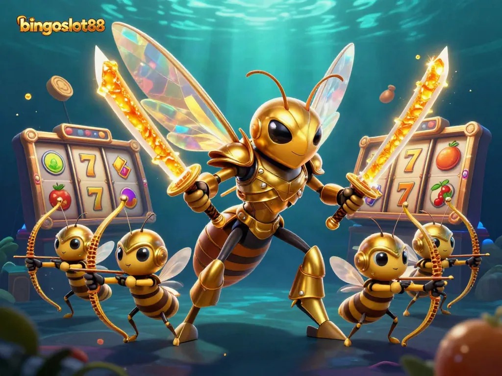Menangkan jackpot di bingoslot88 dengan raja serangga berarmor, slot, dan keberuntungan yang berkilauan.