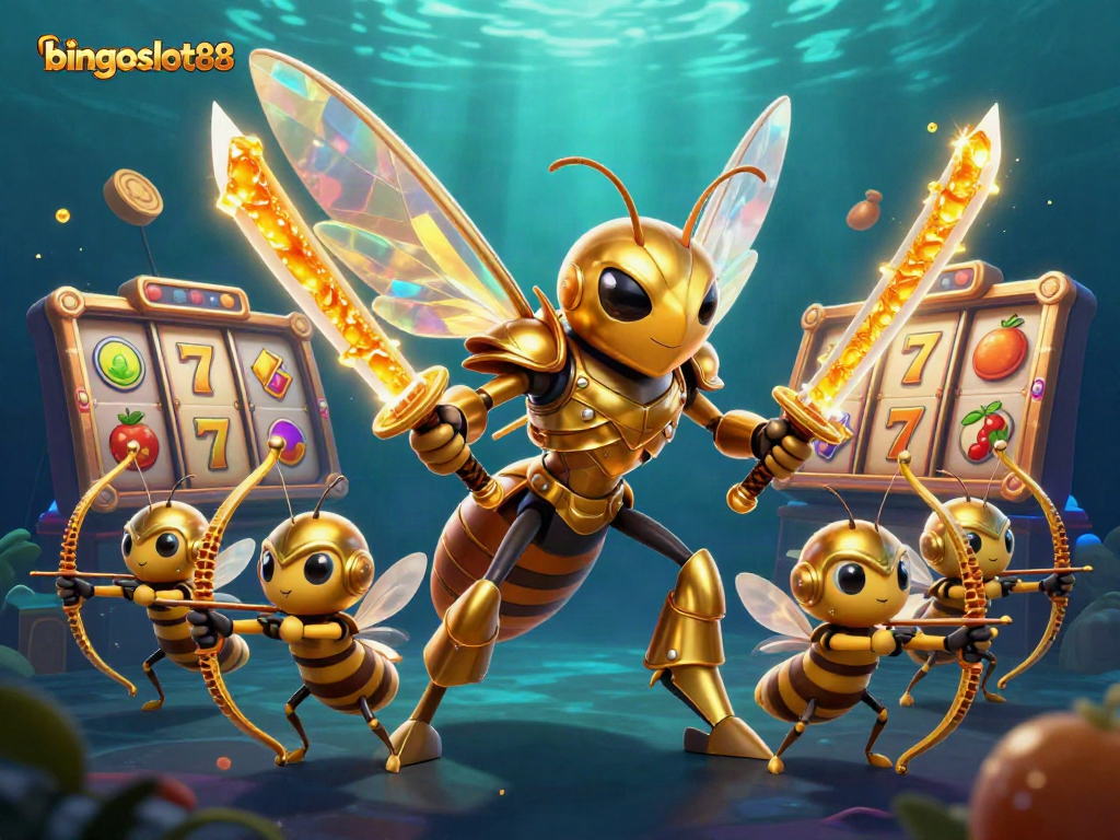 Menangkan jackpot di bingoslot88 dengan raja serangga berarmor, slot, dan keberuntungan yang berkilauan.