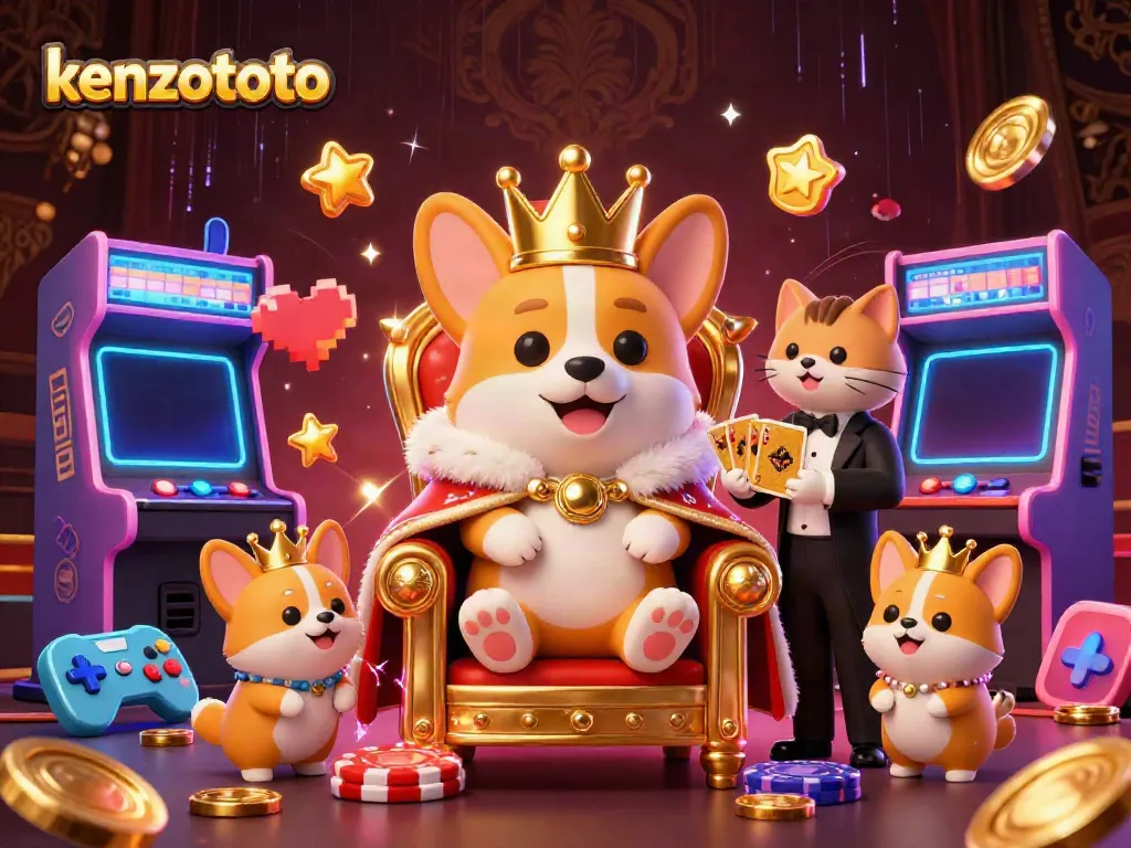 Immerse in KENZOTOTO's thrilling arcade games with royal-themed characters and vibrant casino elements.