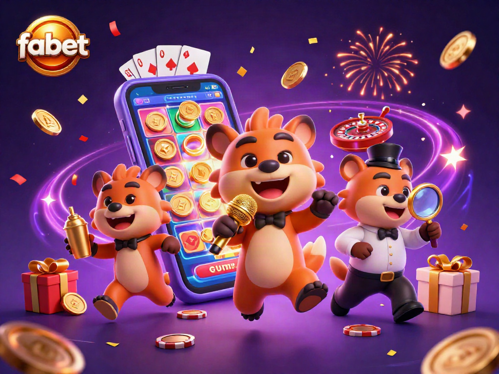 Experience fabet with a lively casino scene featuring hyenas and vibrant gaming elements