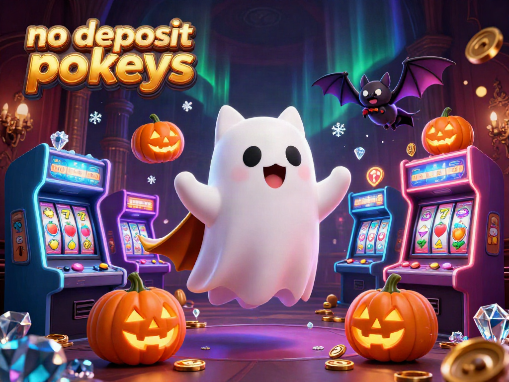 Experience exciting action with no deposit pokies in this vibrant casino illustration, featuring engaging characters.