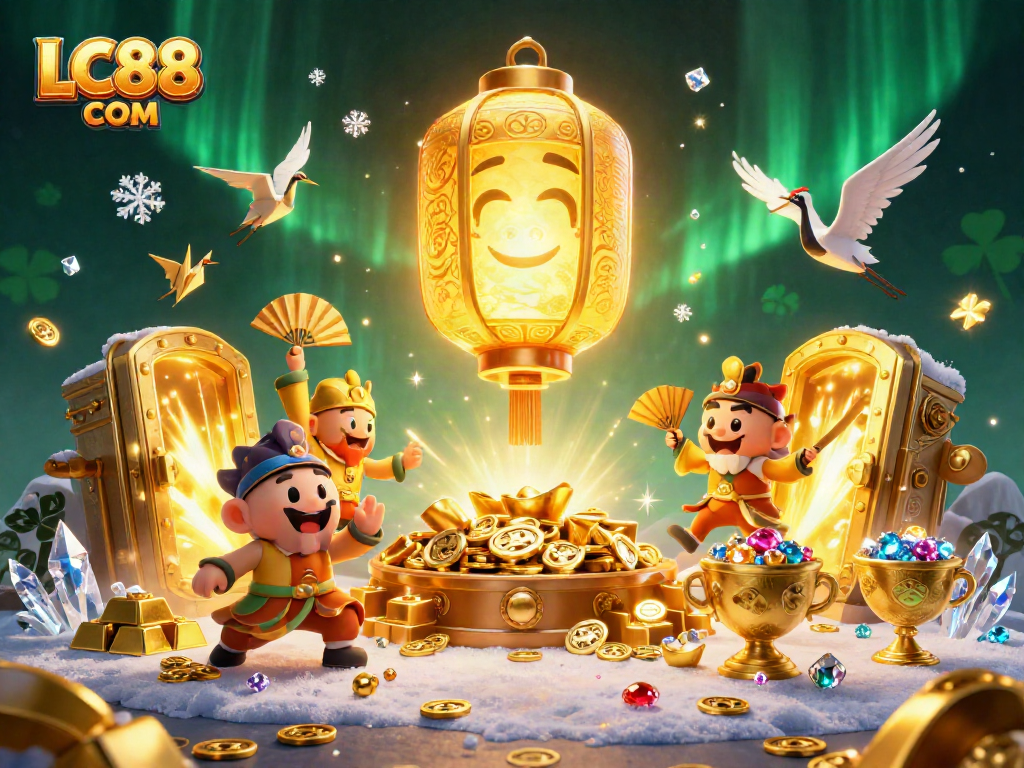 Experience the thrill of winning at LC88 COM with captivating 3D casino elements and vibrant visuals.