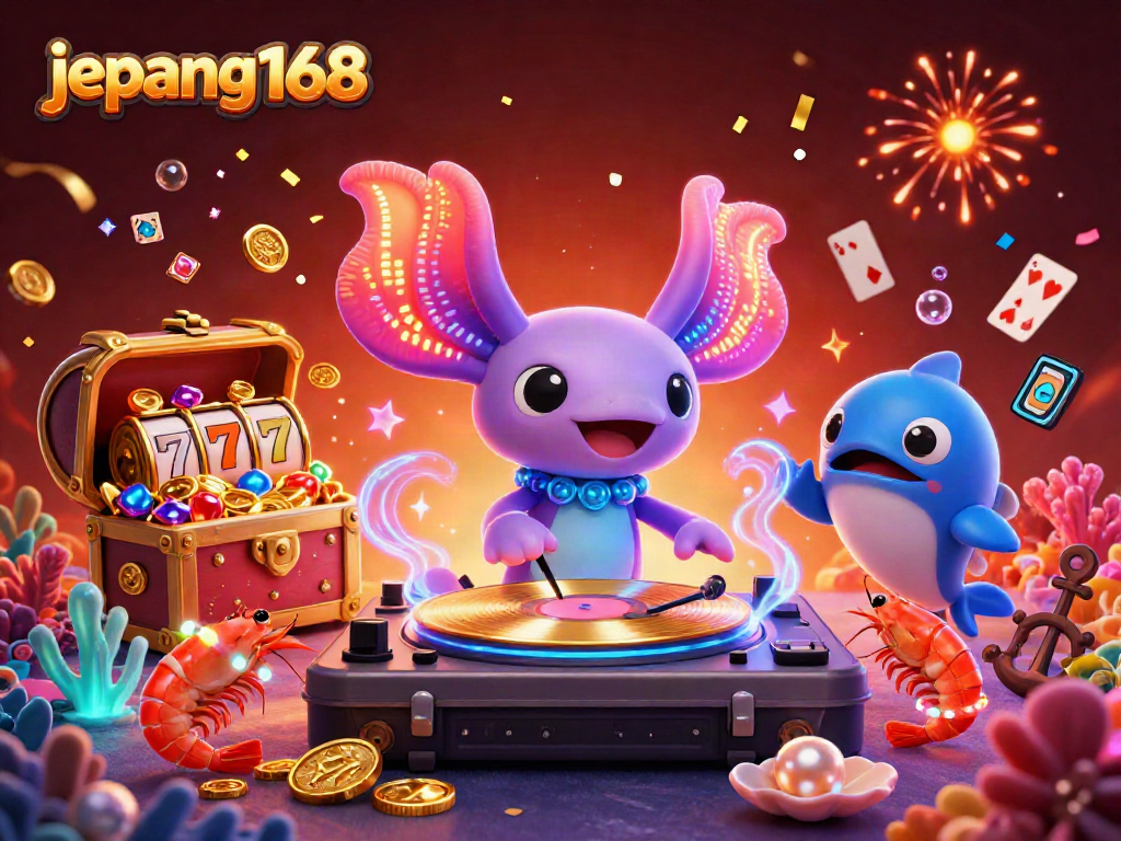 Engage with jepang168's vibrant online gaming experience featuring dynamic casino elements and lively characters.