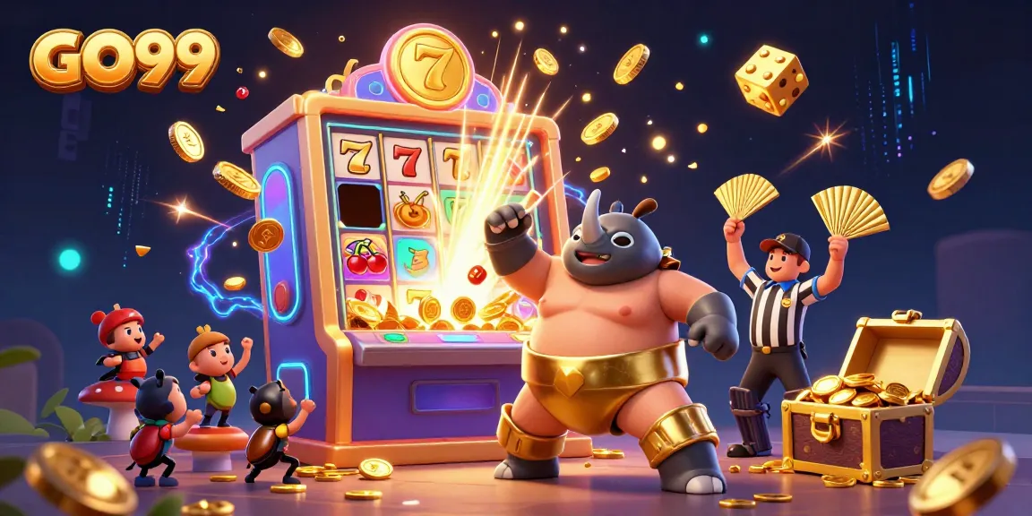 Experience the thrilling GO99 online gaming scene with a dynamic beetle sumo champ and jackpot excitement.