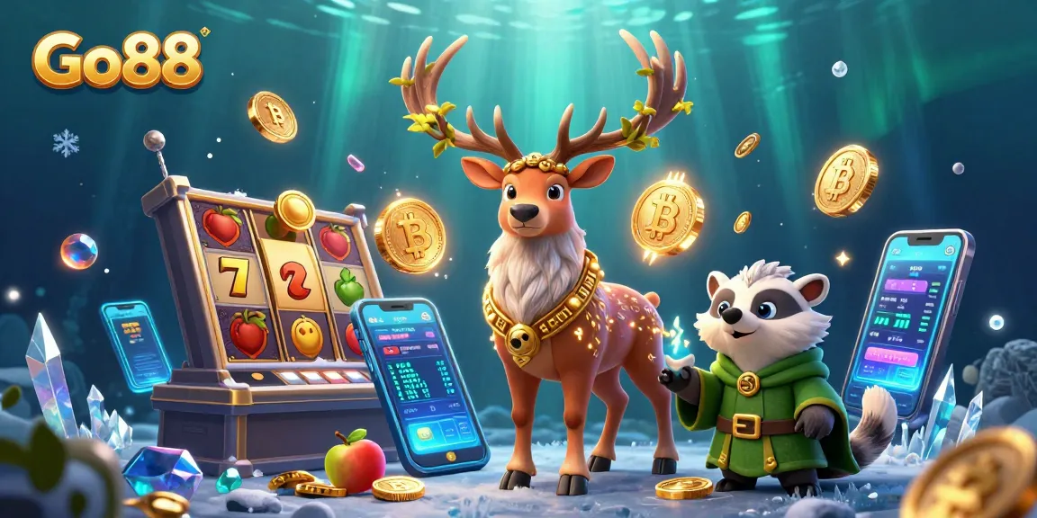 Experience exciting gameplay at Go88 with 3D cartoon characters and vibrant casino elements.