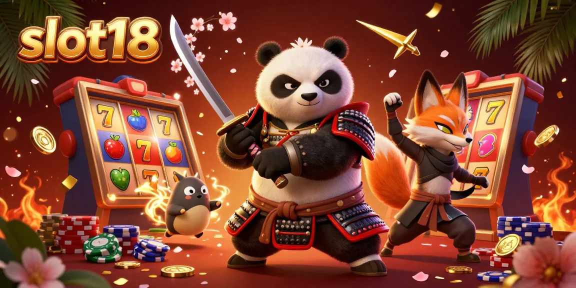 Mainkan slot188 dengan samurai panda, ninja fox, dan tanuki penuh energi dalam ilustrasi 3D yang memukau.