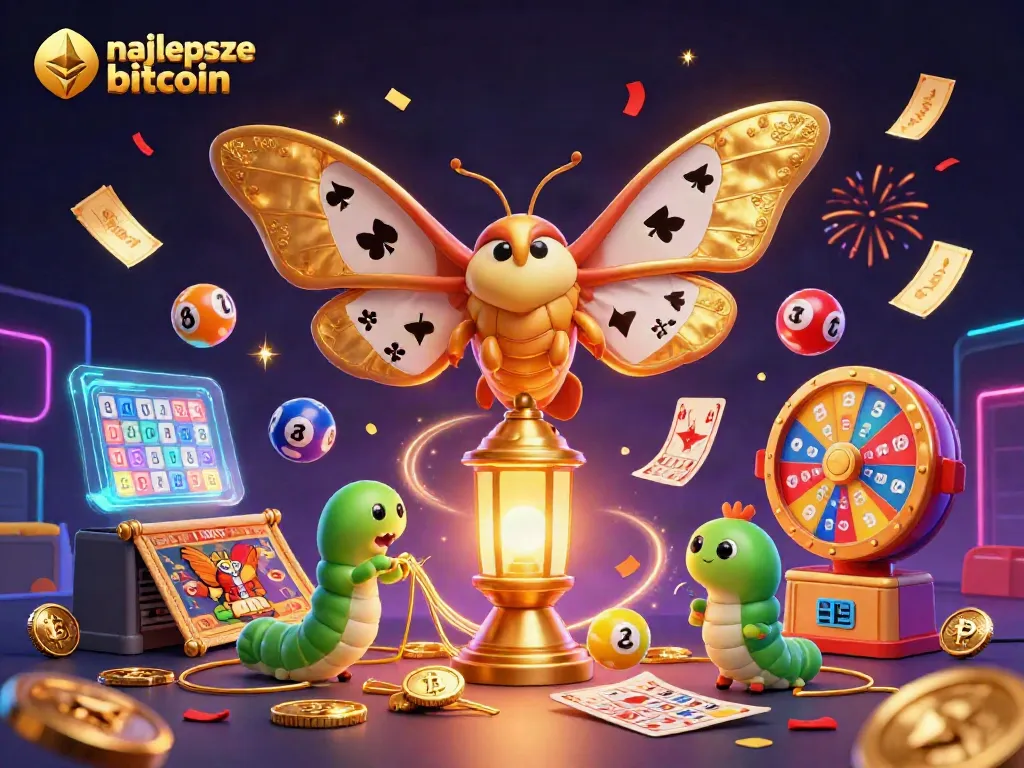 Experience the thrill at najlepsze kasyno bitcoin featuring a vibrant 3D casino scene with bitcoin and ethereum elements.