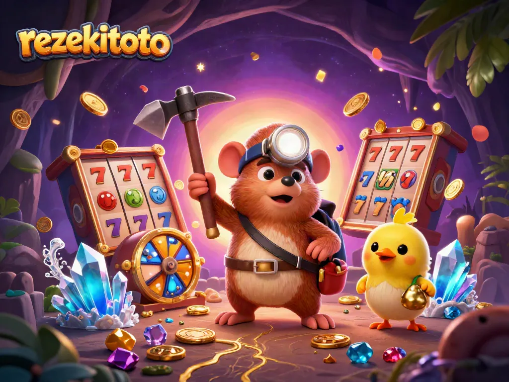 Join the adventure at rezekitoto, where the treasure hunter mole and canary explore a vibrant casino world.