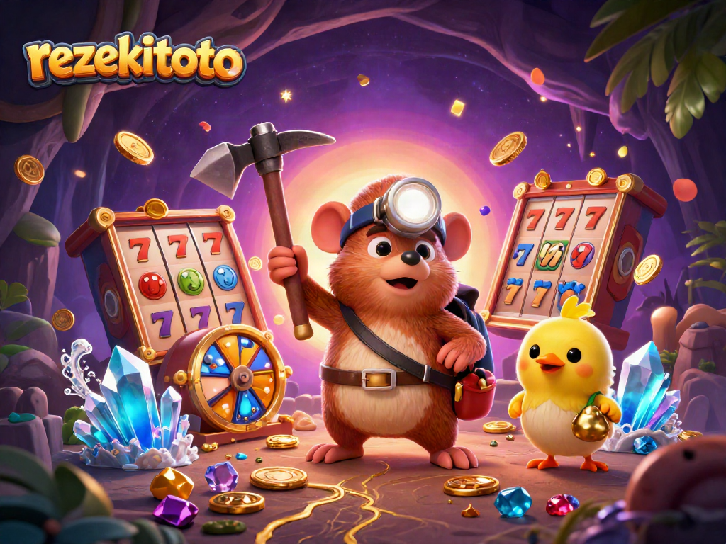 Join the adventure at rezekitoto, where the treasure hunter mole and canary explore a vibrant casino world.