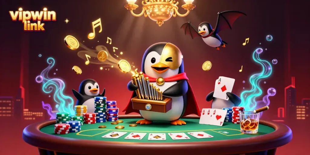 Play with the vibrant vipwin link casino scene filled with poker action and dynamic characters.